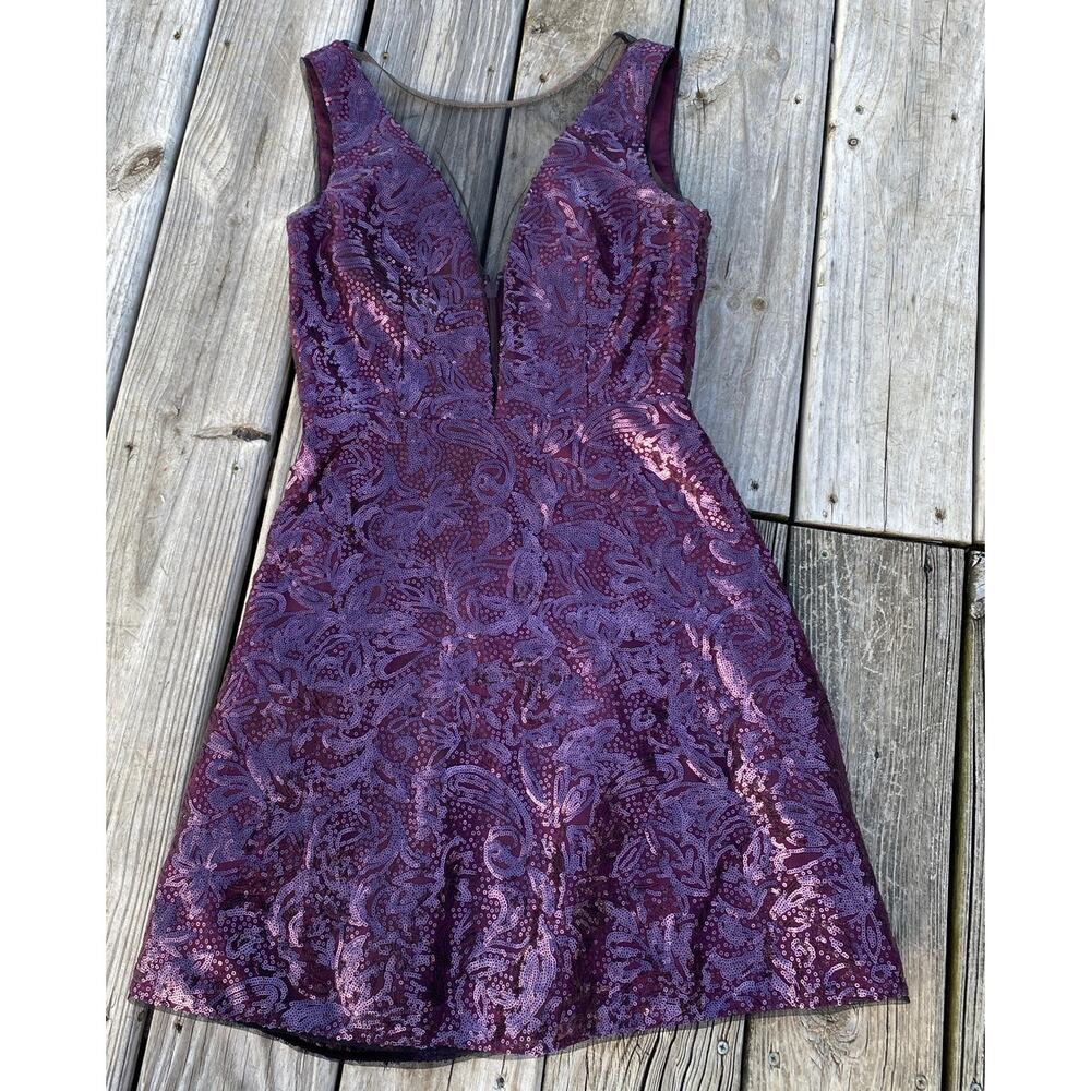 BCBGmaxazria Selina Purple Cocktail Dress - Purple - Size 4